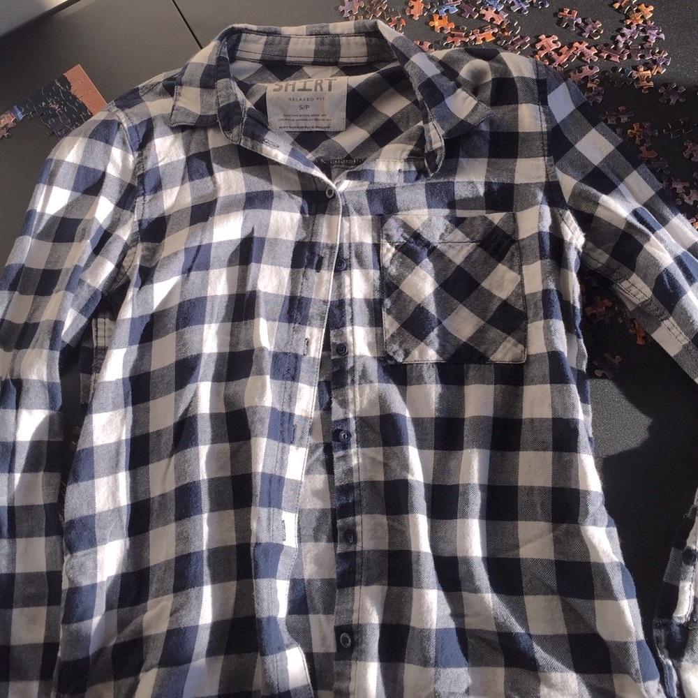 Blue Plaid Button Down